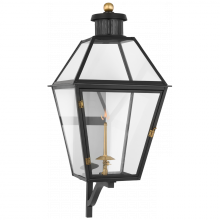 Visual Comfort & Co. Signature Collection RL CHO 2456BLK-CG - Stratford Large Bracketed Gas Wall Lantern
