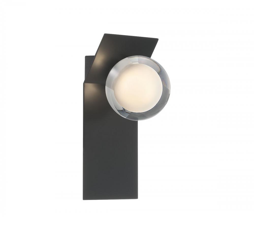 Vinci, 1 Light LED Wall Mount, Metallic Black