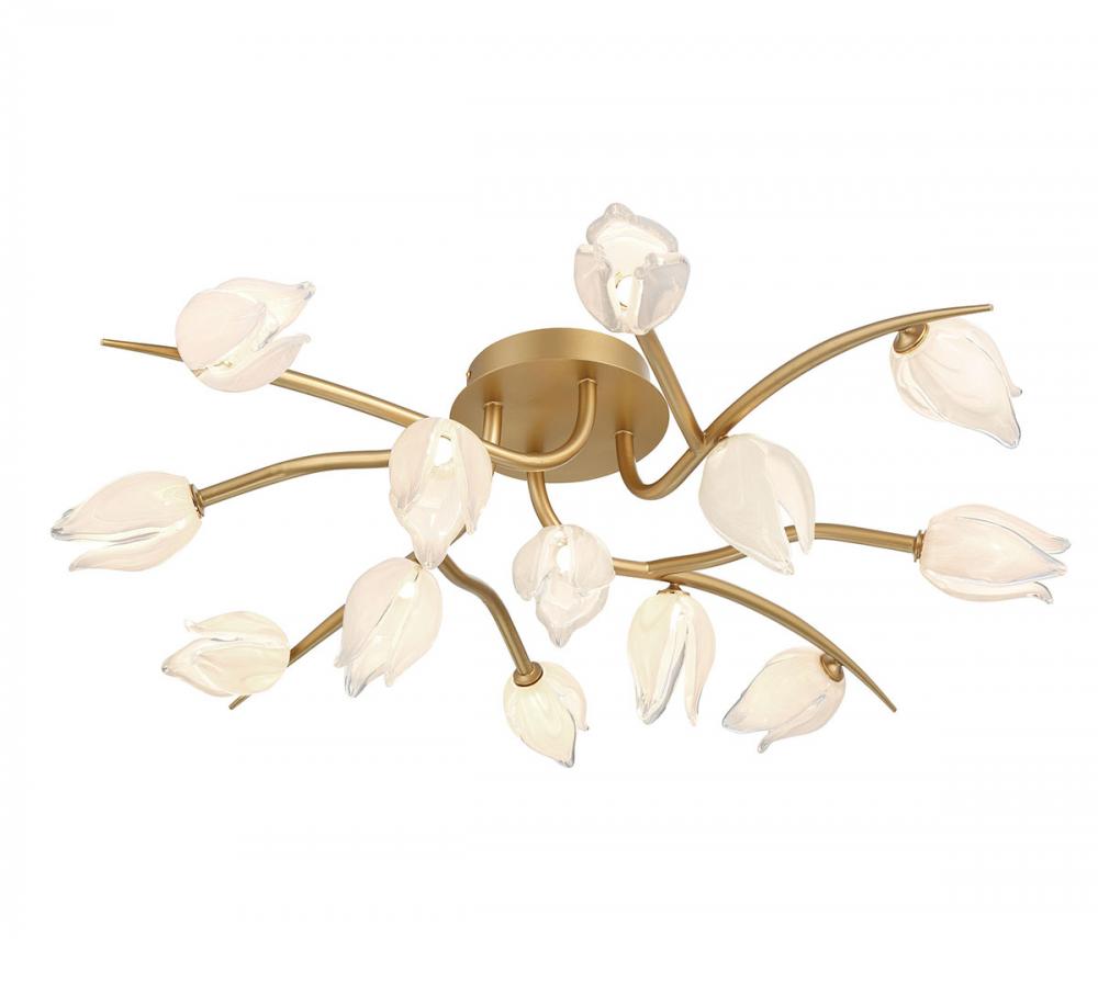 Belluno,13 Light LED Ceiling Mount, Champagne Gold
