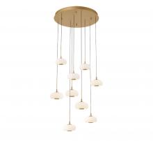 Lib & Co. CA 10195-030 - Adelfia, 9 Light Round LED Chandelier, Painted Antique Brass