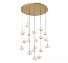 Lib & Co. CA 10196-030 - Adelfia, 19 Light Round LED Chandelier, Painted Antique Brass