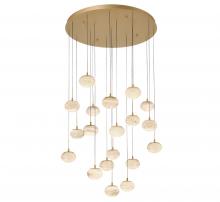 Lib & Co. CA 12122-030 - Calcolo, 19 Light Round LED Chandelier, Painted Antique Brass