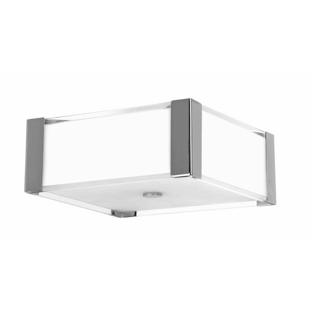 Avista Urban Flush Mount Square 3-Light Brushed Nickel