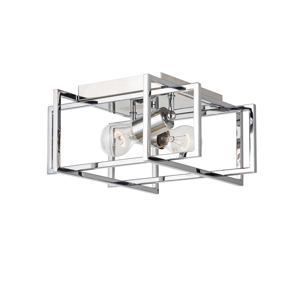 Avista Korson 12" Flush Mount Chrome 2-Light