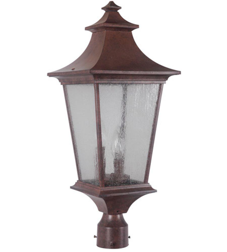 Argent II 3 Light Outdoor Post Mount in Aged Bronze