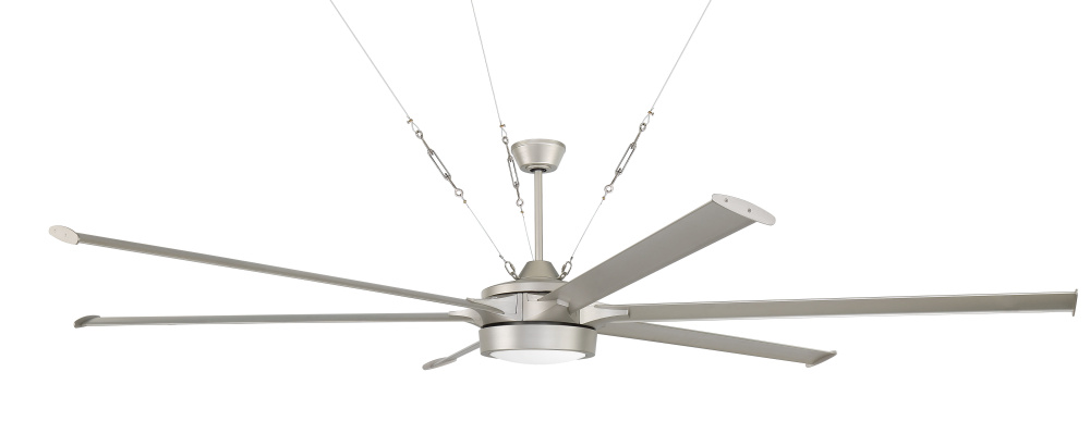 102" Ceiling Fan w/Blades & LED Light Kit, Damp Rated