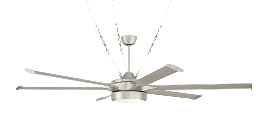 78" Ceiling Fan w/Blades & LED Light Kit, Damp Rated