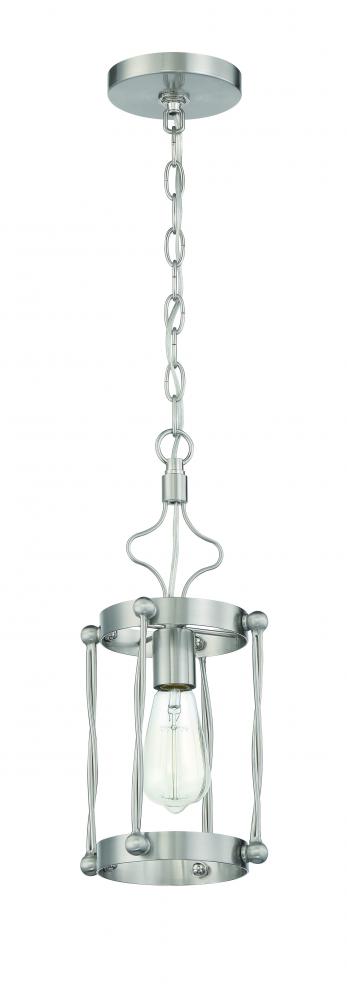 Jolenne 1 Light Mini Pendant in Brushed Polished Nickel