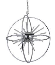 Craftmade 47390-CH-LED - Nebula Starburst LED with Rings Pendant in Chrome
