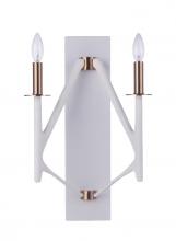 Craftmade 55562-MWWSB - 2 Light Wall Sconce