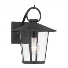 Crystorama AND-9201-CL-MK - Andover 1 Light Matte Black Outdoor Sconce