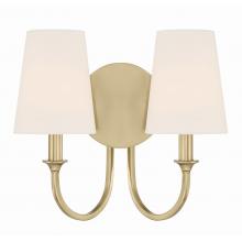 Crystorama PAY-922-VG - Payton 2 Light Vibrant Gold Sconce