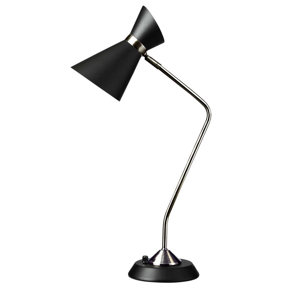 1LT Table Lamp w/ Black Shade, PC
