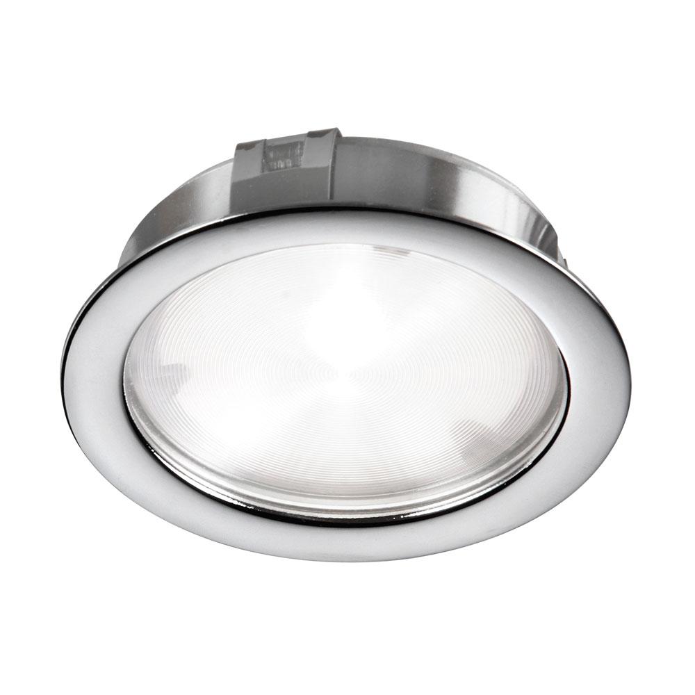 Cree 4W 24VDC input 3000K, CRI80+, 40Â° beam Puck Light, Polished Chrome