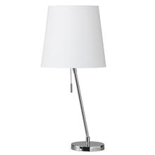 Dainolite 546T-PC - Canting Table Lamp w/Linen Shade