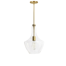 Dainolite PTL-101P-AGB - 1LT Incandescent Pendant, AGB w/ CLR Glass