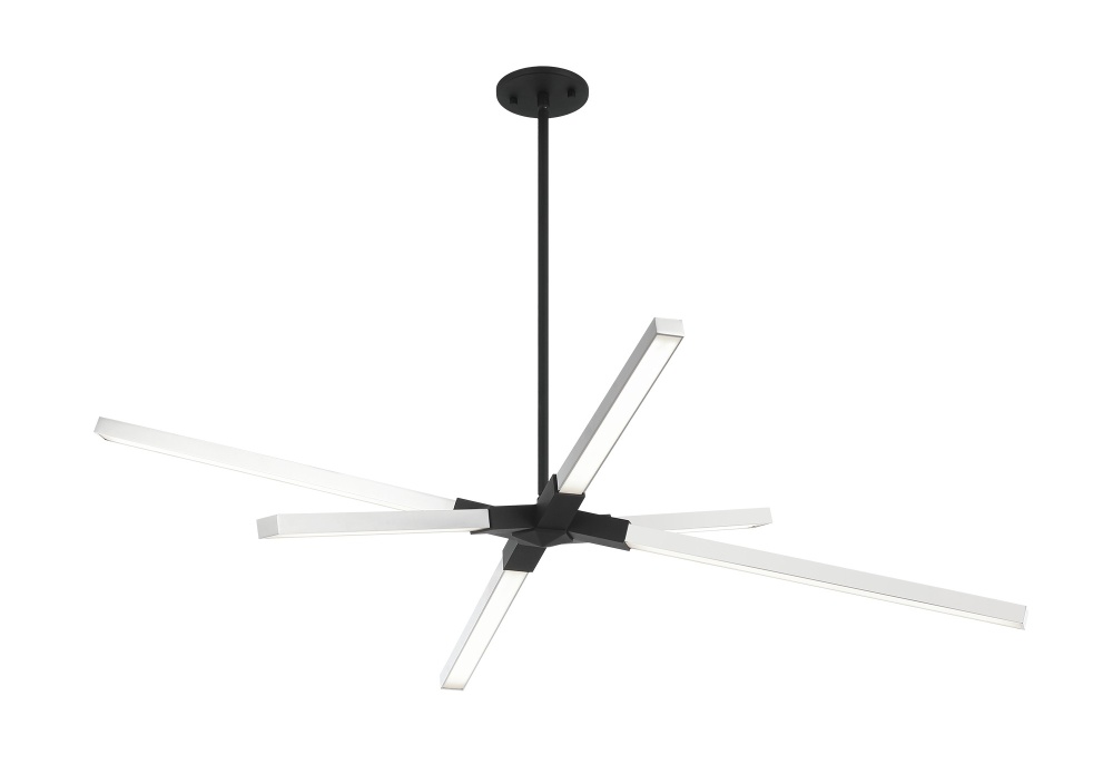 Asterisk Matte Black + Chrome Pendant