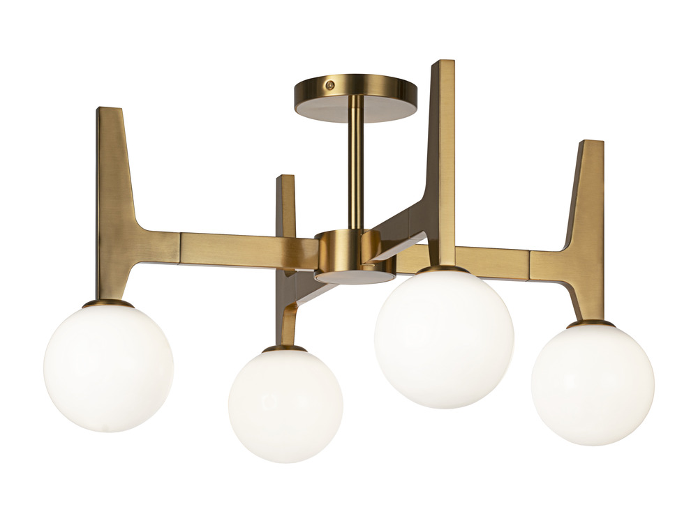 Scriben Aged Gold Brass Ceiling Mount