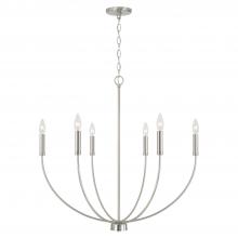 Capital Canada 452161BN - 6-Light Chandelier in Brushed Nickel