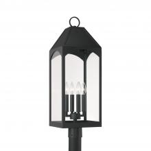 Capital Canada 946343BK - Burton 4-Light Outdoor Post-Lantern