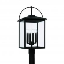 Capital Canada 948043BK - 13.25"W x 24.75"H 4-Light Outdoor Post Lantern in Black with Clear Glass