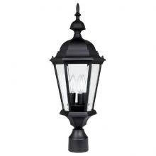 Capital Canada 9725BK - 3 Light Outdoor Post Lantern
