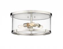 Z-Lite 3032F-PN - 3 Light Flush Mount