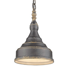 Golden Canada 0806-S ABI - Keating 1-Light Pendant in Antique Black Iron