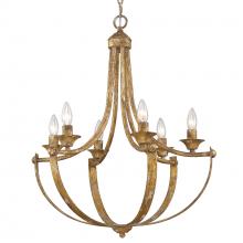 Golden Canada 0815-6 HG - Victoria 6-Light Chandelier in Heirloom Gold