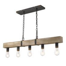 Golden Canada 0818-LP ABI - Garrett Linear Pendant in Antique Black Iron