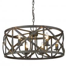 Golden Canada 0890-6 ABI - Alcott 6 Light Chandelier in Antique Black Iron