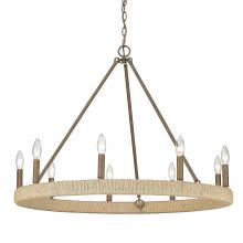 Golden Canada 1022-9 BC - Yates 9 Light Chandelier in Burnished Chestnut