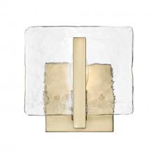 Golden Canada 3164-1W BCB-HWG - Aenon BCB 1 Light Wall Sconce in Brushed Champagne Bronze with Hammered Water Glass Shade