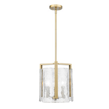 Golden Canada 3164-3P BCB-HWG - Aenon BCB 3 Light Pendant in Brushed Champagne Bronze with Hammered Water Glass Shade