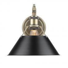 Golden Canada 3306-1W AB-BLK - 1 Light Wall Sconce