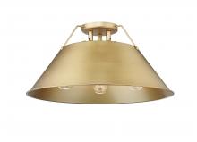 Golden Canada 3306-3FM BCB-BCB - Orwell BCB 3 Light Flush Mount in Brushed Champagne Bronze with Brushed Champagne Bronze shade