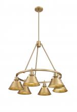 Golden Canada 3306-6 BCB-BCB - Orwell BCB 6 Light Chandelier in Brushed Champagne Bronze with Brushed Champagne Bronze shades