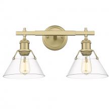 Golden Canada 3306-BA2 BCB-CLR - Orwell BCB 2 Light Bath Vanity in Brushed Champagne Bronze with Clear Glass