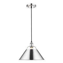 Golden Canada 3306-L CH-CH - Orwell CH Large Pendant - 14" in Chrome with Chrome shade