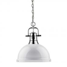 Golden Canada 3602-L CH-WH - 1 Light Pendant with Chain