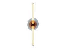 Golden Canada 3882-39 RG BL-OR - Colorella LED 39" Wall Sconce in Rose Gold with Hammered Blue Shade