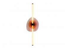 Golden Canada 3882-39 RG PI-OR - Colorella LED 39" Wall Sconce in Rose Gold with Pink Seeded Shade