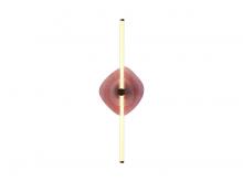 Golden Canada 3882-39 RG PU-CL - Colorella LED 39" Wall Sconce in Rose Gold with Hammered Purple Shade