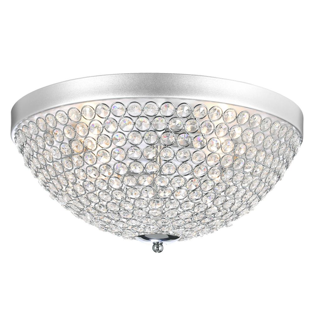 Globe 4 Light Bowl Flush Mount With Chrome Finish