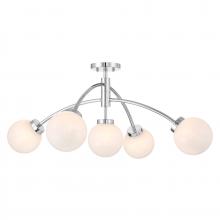 Savoy House Canada 6-6199-5-11 - Redfield 5-Light Semi-Flush in Chrome