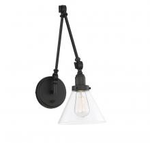 Savoy House Canada 9-9131CP-1-89 - Drake 1-Light Adjustable Wall Sconce in Matte Black
