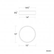 WAC Canada FM-20515-40-WT/AB - Salvo Flush Mount Light