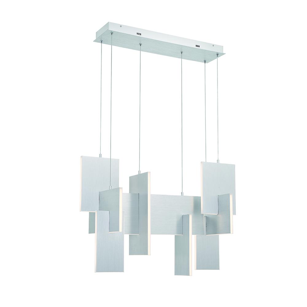 Coburg 1 Light Chandelier in Aluminium