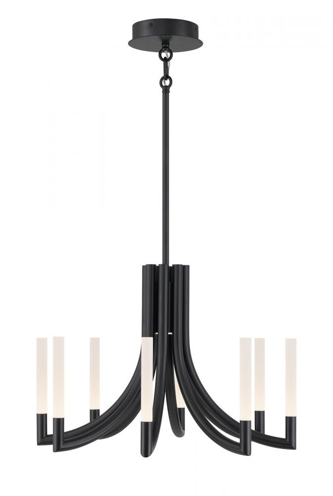 Olette-Chandelier-8Lt-24In-BK-Fr