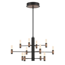 Eurofase 46353-016 - Albany 12 Light Chandelier in Black and Brass